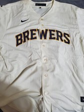 Milwaukee Brewers 2XL Christian Yelich Nike Cream Jersey