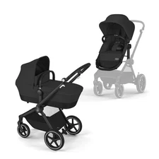 Cybex EOS 2in1 Stroller, Reversible Bassinet Stroller Converts to Toddler, Black