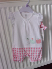 F&F Baby’s Girls Romper Set with Sun Hat Size 3 - 6 Months