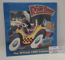 Vintage Disney Who Framed Roger Rabbit 1989 12 Month Calendar 12" X 12" NOS ⬇️