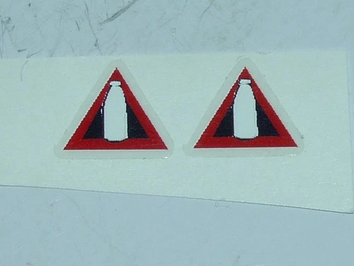 Set of 2 milk bottle decals for Matchbox Lesney 21c Commer Milk Float Delivery