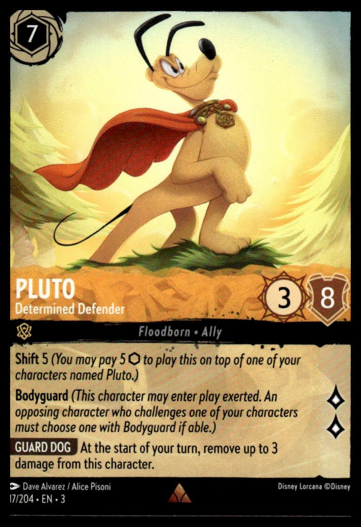 Disney Lorcana Pluto Into the Inklands #17/204 Super Rare