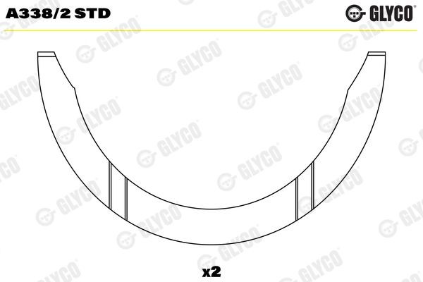 Glyco Distanzscheibe, Kurbelwelle A338/2 STD FüR Dacia Lada Renault-image