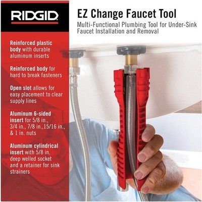 EZ Change Plumbing Wrench - Faucet Installation Tool