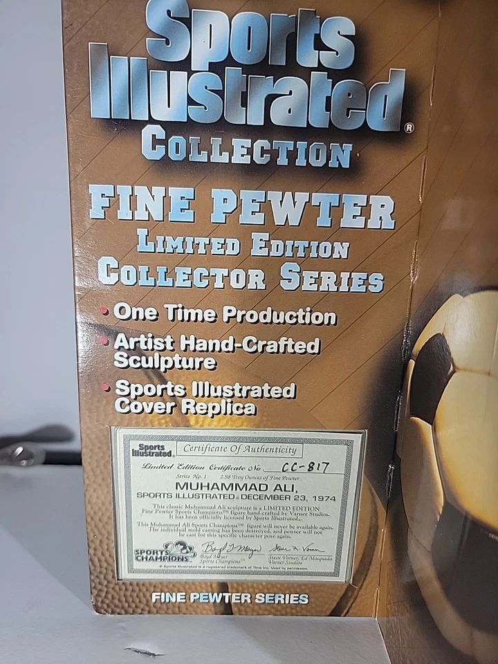 Figura limitada Muhammad Ali Sports Illustrated Collection Fine Pewter 1997 Foto 3 de 4