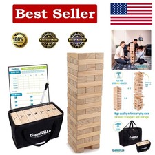 Educational Giant Tumbling Toy - 56 Blocks for Indoor/Outdoor Adventures  Fun