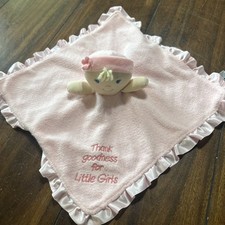 Kids Preferred Thank Goodness For Little Girls Pink Security Baby Lovey Blanket