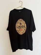 Vintage GUINNESS FOREIGN EXTRA STOUT Black Short Sleeves T-Shirt XL Beer Promo