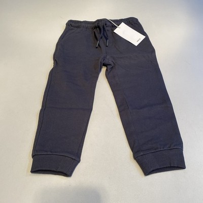 Mango Baby Boys Cotton Drawstring Joggers Grey Size 2-3