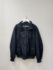 PEUTEREY Men's Nylon Black Full Zip Bomber Jacket Vintage Size XL