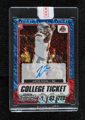 2021 Panini Contenders Draft Picks 14/27 Justin Fields #104 Rookie Auto RC 1q03