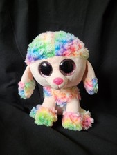 TY Beanie Boos RAINBOW the Poodle (Medium Size 10 inch) MWMTs Plush Stuffed Toy