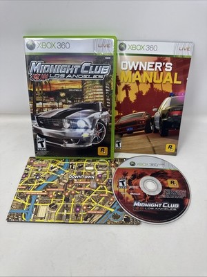Midnight Club: Los Angeles (Xbox 360, 2008) Complete w/ Manual + Map - Tested
