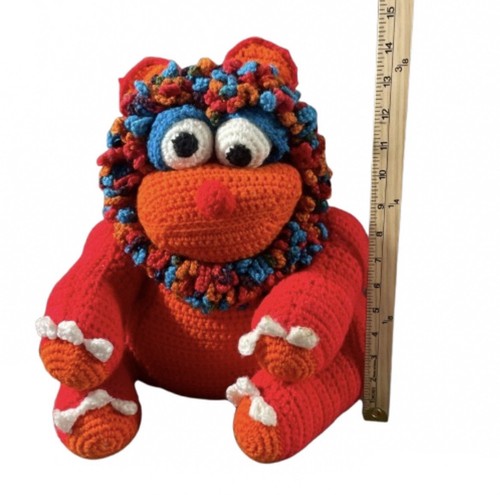 VTG CROCHET-ME Silly Yarnables Roary Completed Stuffed Doll Lion Completed