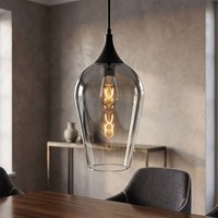 HäNgeleuchte Pendellampe Wohnzimmerleuchte Chrom Glas Filament LED H 120 Cm