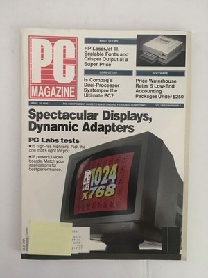 PC Magazine APR 10, 1990 Vol. 9 No. 7 Back Issue COMPUTER Magazine PC Lab Tests