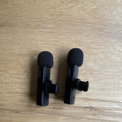 Wireless Lavalier Microphone Ansteckmikrofon Set kabellos Plug&Play schwarz