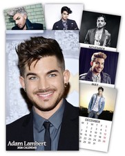 ADAM LAMBERT,12 MONTH 2026 PHOTO CALENDAR,SIZE 8 1/2in X 14in