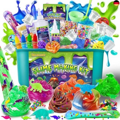 Dinosaurier Schleim Kit, Galaxy & Glow in The Dark Slime Making Kit für 