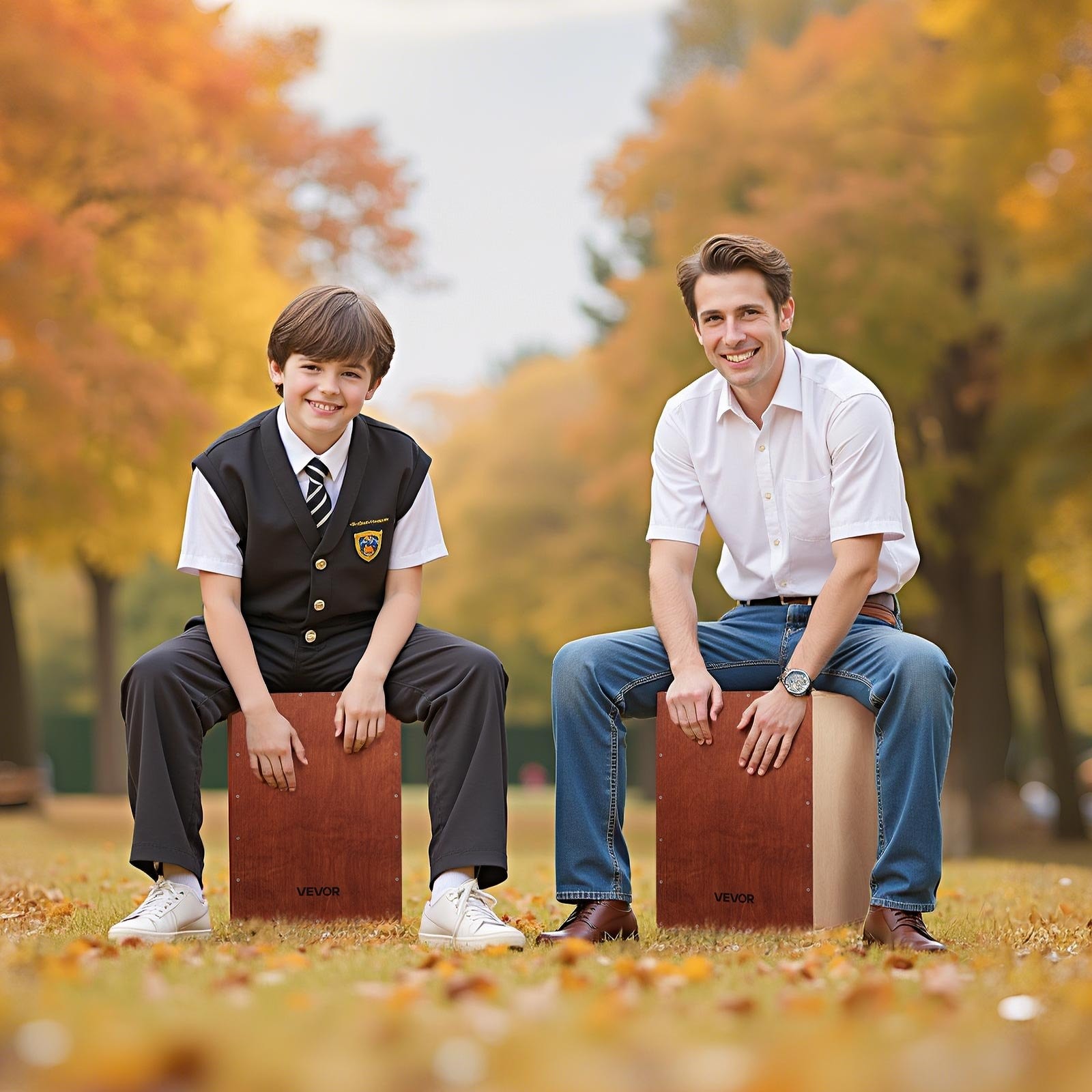 Cajon Box Drum Wooden Birchwood Percussion Instrument Bass Drum with Snare Wires