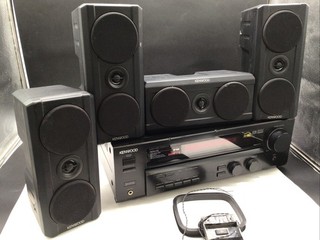 Kenwood VR 606 6.1 Channel A/V Surround Sound Receiver W/ 4 KS 506HT Speakers