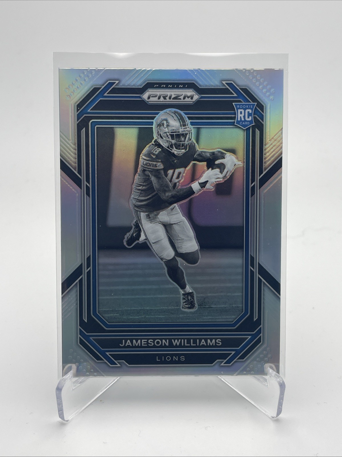 Jameson Williams 2022 Panini Prizm RC Negative Variation Silver SP #311 Lions