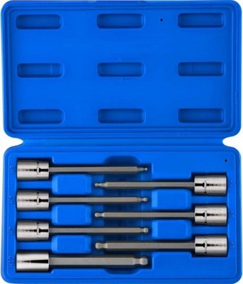 Neiko 10243A 3/8-Inch-Drive Extra-Long Ball-End Hex-Bit 7pc Allen Socket Set 