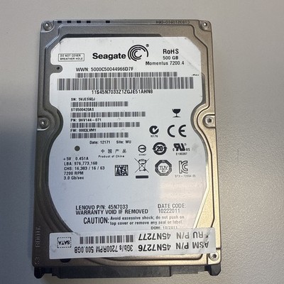 Seagate Momentus ST9500420AS 7200RPM 500GB 2.5'' SATAII Laptop Hard Drive