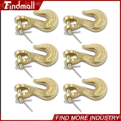 Findmall 6 Pack 1/4'' Clevis Grab Hooks G70 3600 Lbs WLL Forged Steel Chain Hook