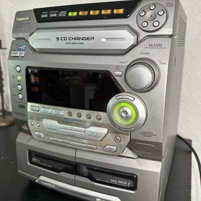 PANASONIC SA-AK47 Stereo System 5-CD Disc Changer / Dual Cassette