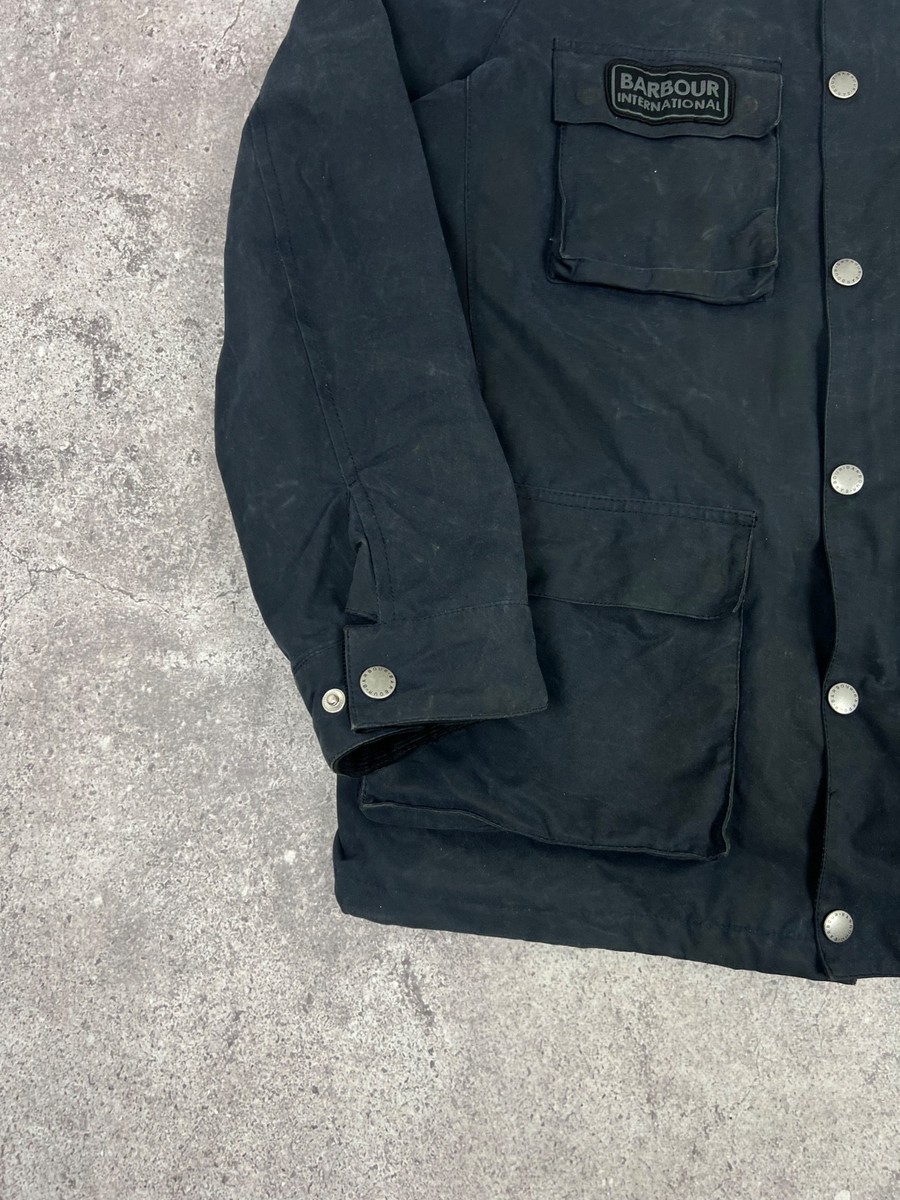Barbour International Steve Mcqueen Wax Jacket Blue Men's size XXL