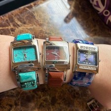 Women's Gemstone Cuff Watch