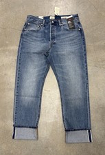 Levis 501 Original Selvedge Womens Jeans New Medium Wash 125010599