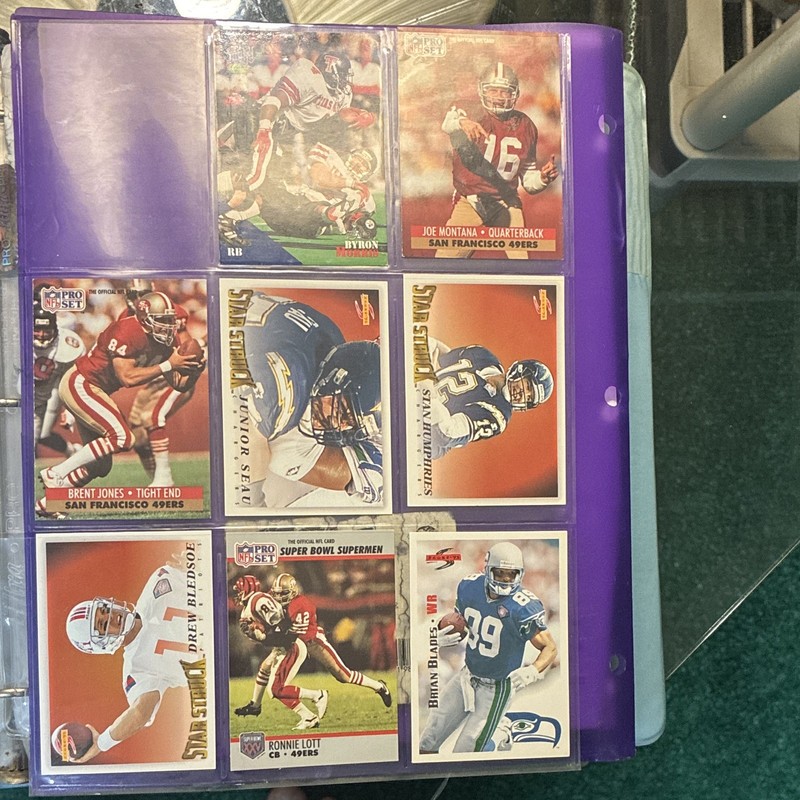 Pro Set 1990 NFL Football Card Lot (8) Star Struck Insert Montana Seau Lott