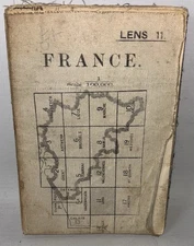 GSGS No. 2364 - WW1 1:100,000 Cloth Map - France, Lens, Sheet 11 - 1915