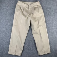 Bills Khakis Double Pleat Pants Men 36x28 Trousers Slacks Chino Made In USA
