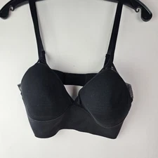Maidenform Large Black Wireless Bra Comfort Stretch Minimalist Soft Cup MBT105