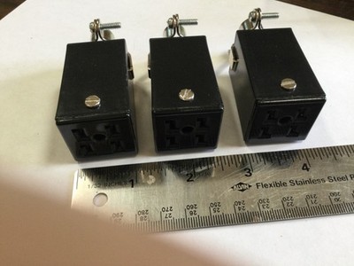 3 pieces large 4 pin female Jones connector with guide pin hole and cable clamps
