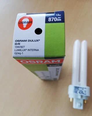 Osram Dulux D/E 13W/827 Lumilux, GX24q-1, lámpara, bombilla, 13 W 4 pines n.º 61