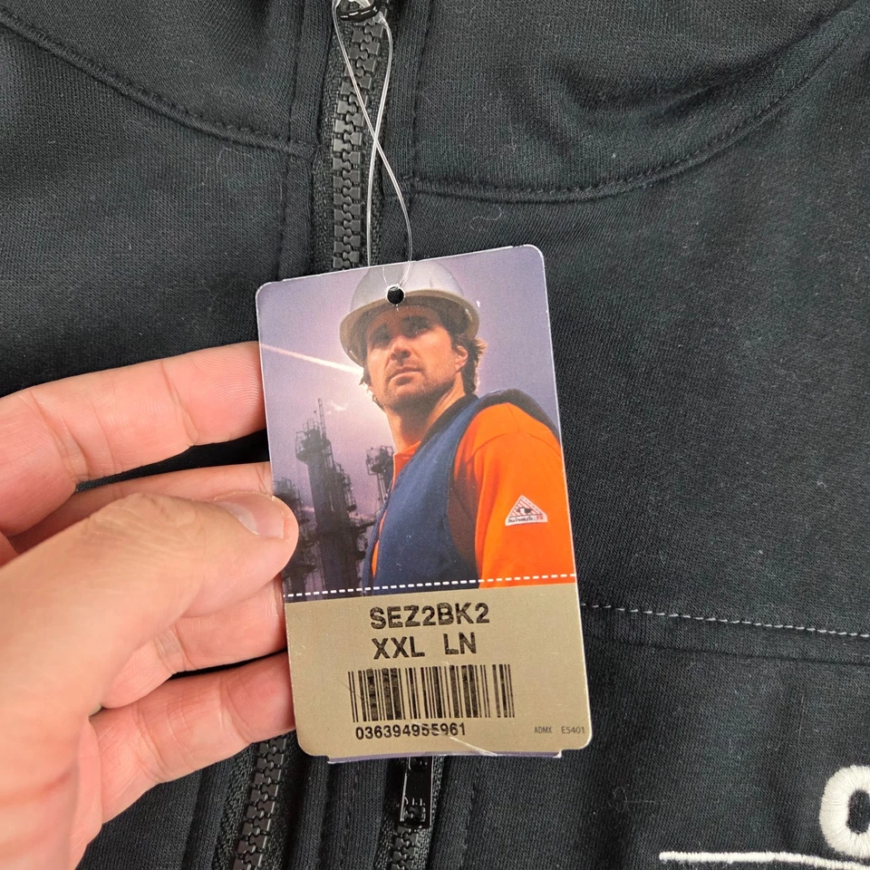 Chaqueta con cremallera Bulwark SEZ2-BK polar FR para hombre 2XL negra CAT 2 2112 - NUEVA Foto 4 de 4