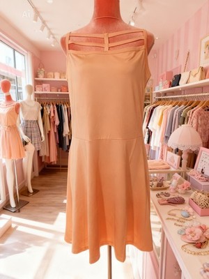 Rainbow Shirtkleid Aprikose   Gr. 44/46