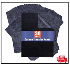 Carbon Paper for Tracing Graphite Transfer-Paper - PSLER 30 Pcs Black Graphite