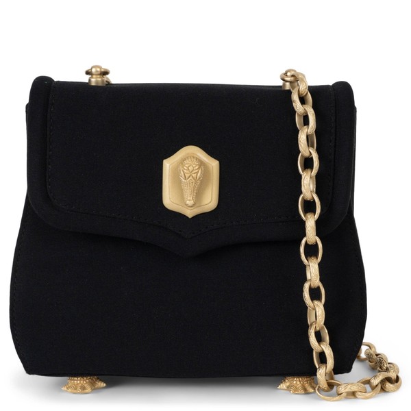 73558 authentische KIESELSTEIN-CORD schwarze TROPHY MINI SATIN Schultertasche