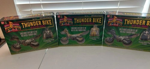 3x Thunder Bike #2234 (Vintage MMPR Power Rangers, Bandai) NEW