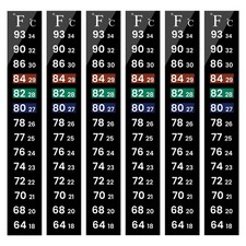 6 Pack Aquarium Thermometer Strips Fish Tank Temperature Stickers