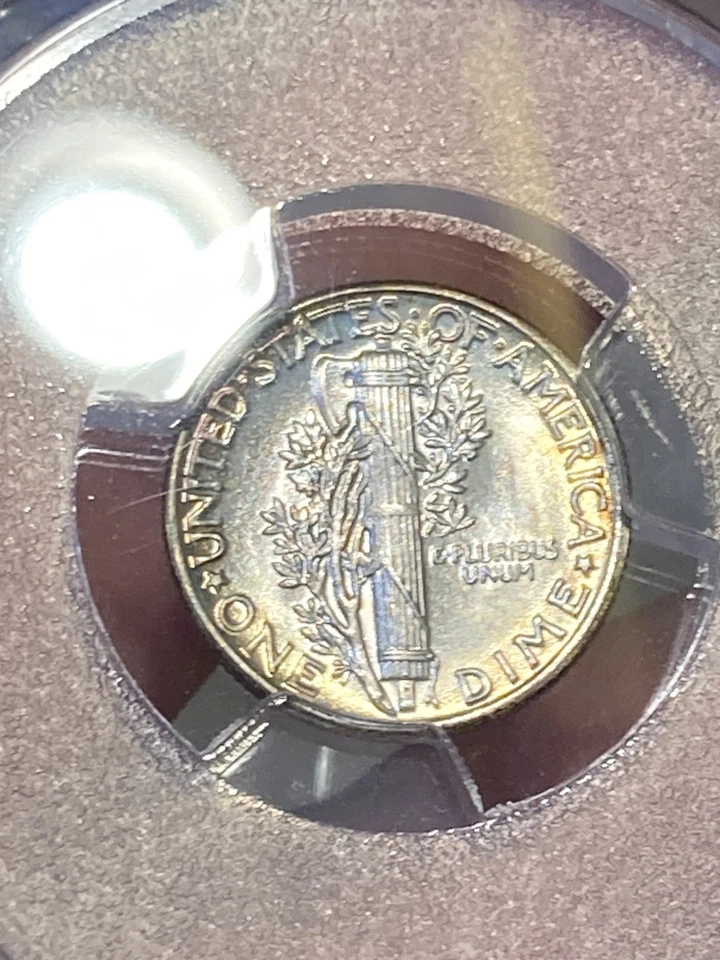 1945 10C Mercury Dime PCGS MS67+ Plus Lustrous w/ Light Original Toning - Image 3 of 4
