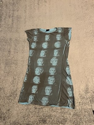 Vintage Andy Warhol Edie Sedgwick Museum Screen Test Women s Dress Face Print