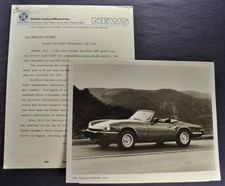 1978 Triumph Spitfire 1500 Convertible PR Photo +Text Excellent Original 78