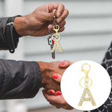 Crystal Alphabet Initial Letter A Pendant Keyring Accessories for Girls Women