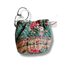 Vtg Vera Bradley Indiana Greenbriar 1987 Travel  Bag  Sack Drawstring Pouch USA